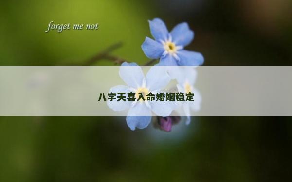 八字天喜入命婚姻穩(wěn)定