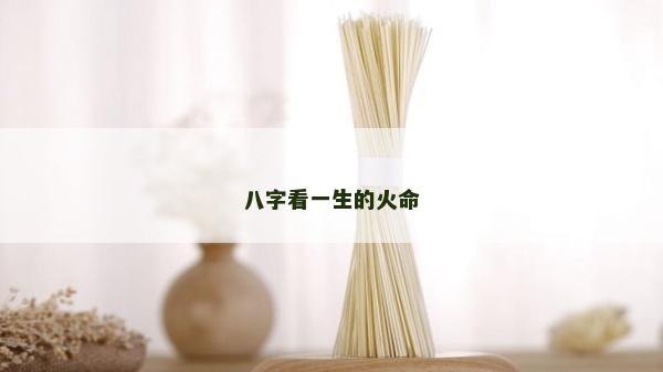 八字看一生的火命