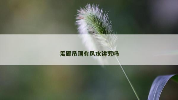 走廊吊頂有風水講究嗎