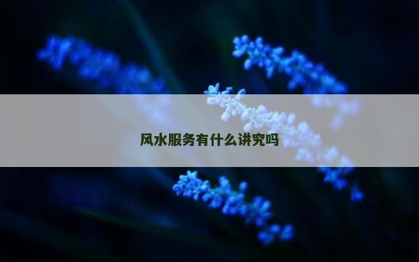 風(fēng)水服務(wù)有什么講究嗎