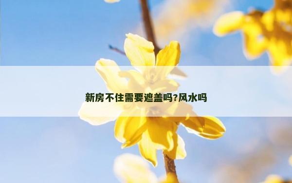 新房不住需要遮蓋嗎?風(fēng)水嗎
