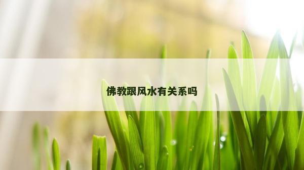 佛教跟風水有關系嗎
