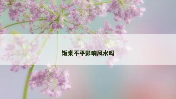 飯桌不平影響風水嗎