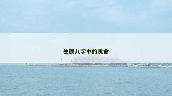 生辰八字中的貴命
