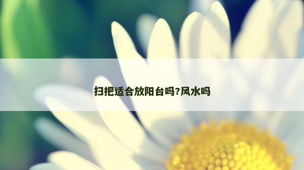 掃把適合放陽臺嗎?風水嗎