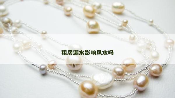 租房漏水影響風水嗎 租房漏水影響風水嗎