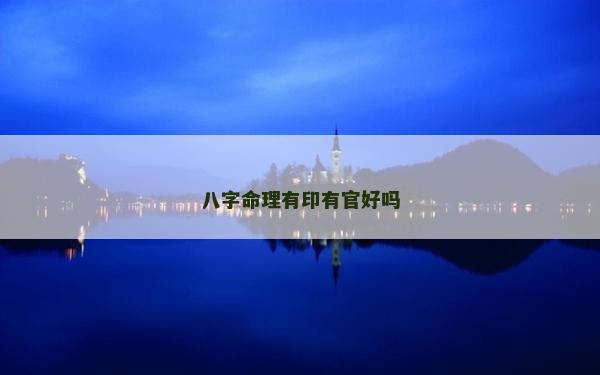 八字命理有印有官好嗎