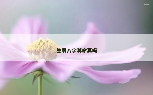 生辰八字箅命真嗎