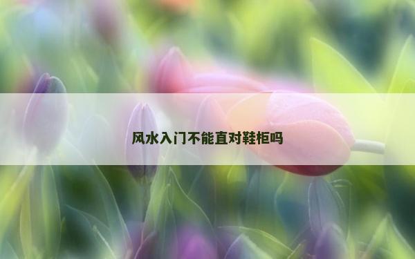 風(fēng)水入門不能直對鞋柜嗎
