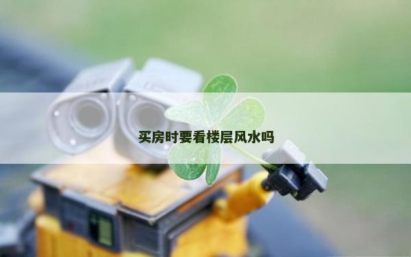 買房時要看樓層風水嗎