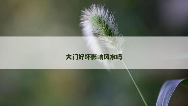 大門好壞影響風水嗎