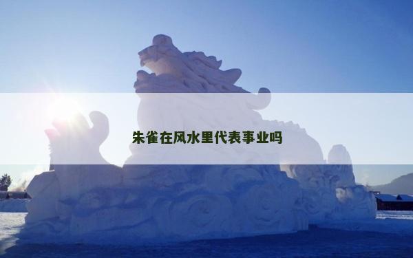 朱雀在風(fēng)水里代表事業(yè)嗎