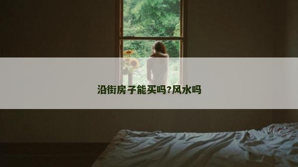 沿街房子能買嗎?風水嗎