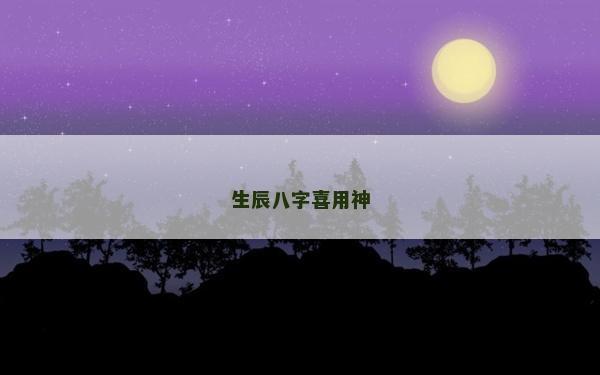 生辰八字喜用神