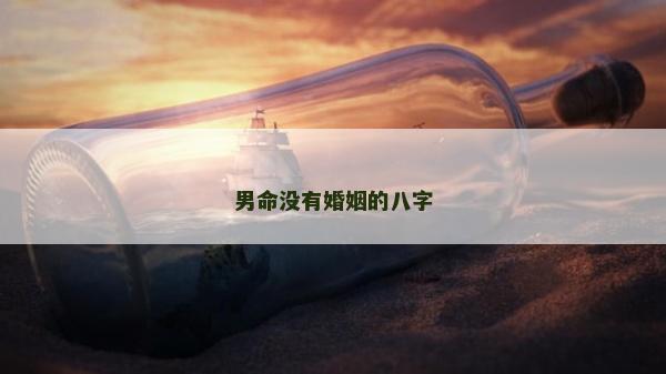 男命沒有婚姻的八字
