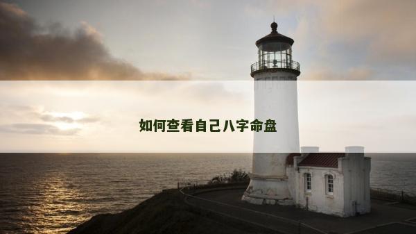 如何查看自己八字命盤